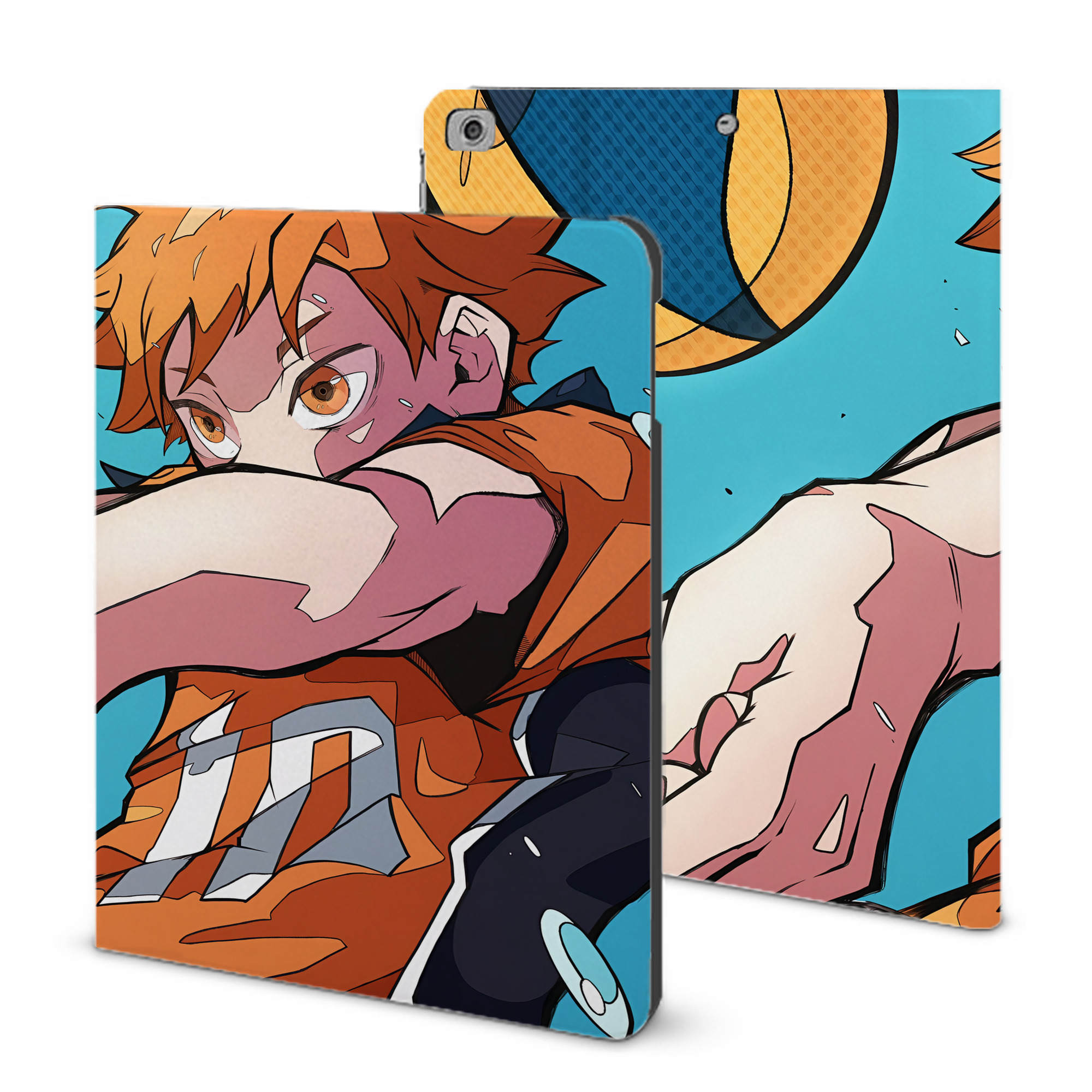 （画像用） ハイキュー!! Haikyu!! IPad ケース ブック型 PUレザー TPU 耐衝撃 軽量 薄型 ペン収納なし 全面保護 IPad 各モデル対応